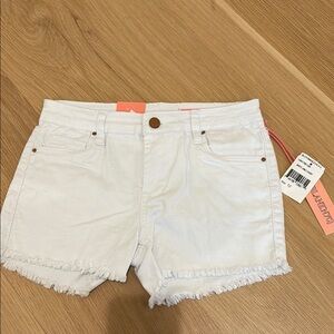 Blank NYC White Jean Shorts Distressed Cut-Off girls 12
